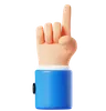 Point Up Hand Gesture