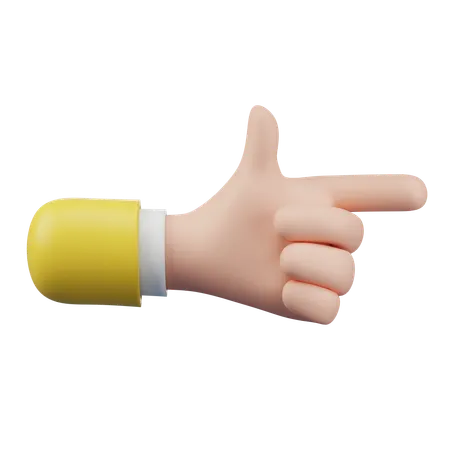Geste de la main pointée  3D Icon