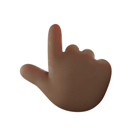 Geste de la main pointée  3D Illustration