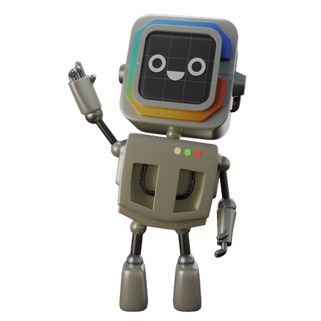 Robot pointant  3D Icon