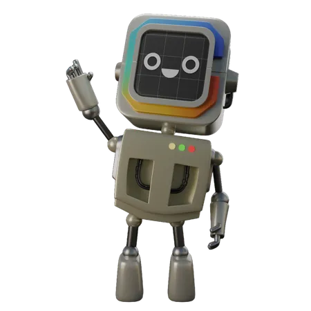 Robot pointant  3D Icon