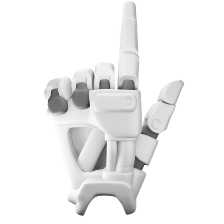 Pointant la main du robot  3D Illustration