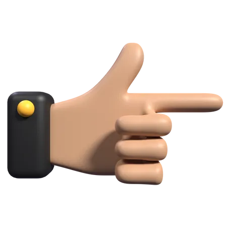 Pointer le geste de la main du doigt gauche  3D Icon
