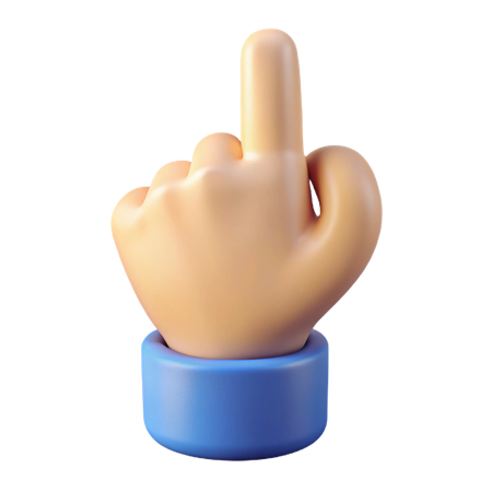 Geste de la main pointant du doigt  3D Icon