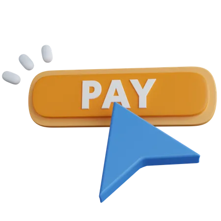 Pointer On Pay Button  3D Icon