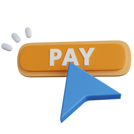 Pointer On Pay Button  3D Icon