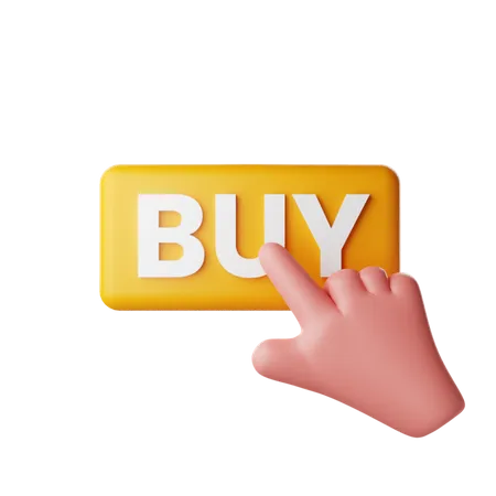 Pointing Buy Button  3D Icon