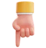 Pointing Down Finger Hand Gesture