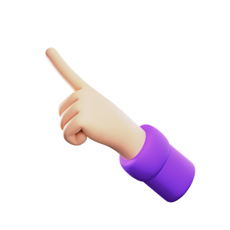 Pointing Finder Hand Gesture  3D Icon