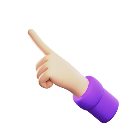 Pointing Finder Hand Gesture  3D Icon