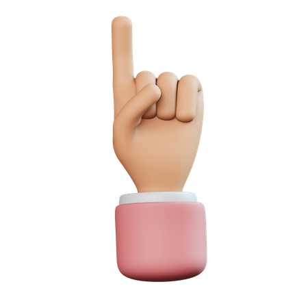 Pointing Finger  3D Icon