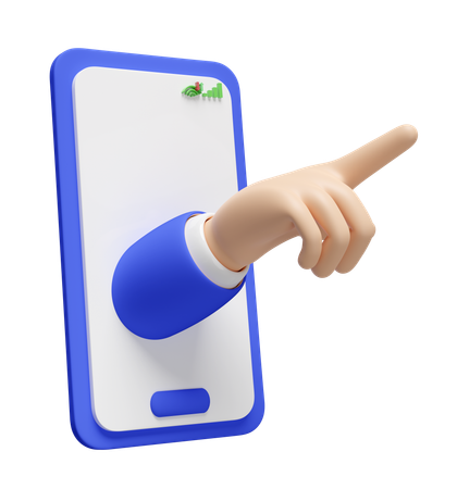 Pointing Finger  3D Icon