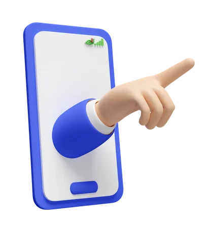 Pointing Finger  3D Icon