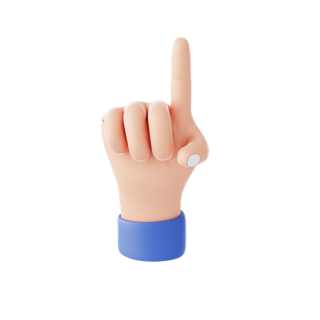 Pointing Finger  3D Illustration