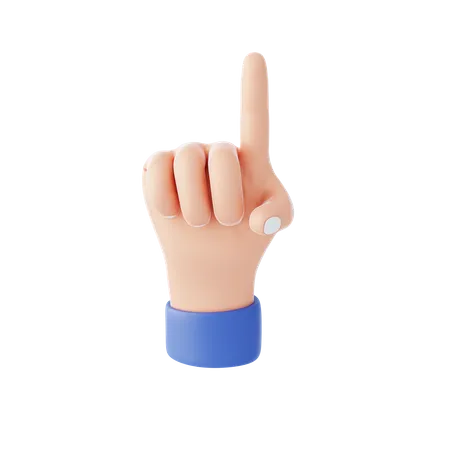 Pointing Finger  3D Illustration