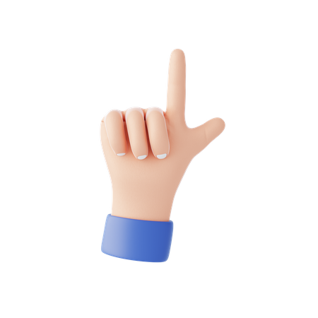 Pointing Finger  3D Illustration