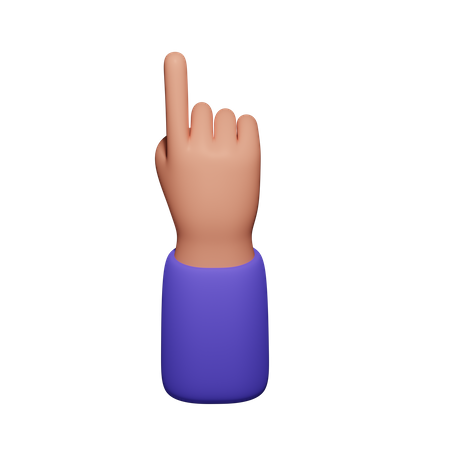 Pointing Finger 3D Icon