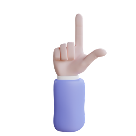 Pointing Finger Gesture 3D Icon