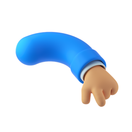 Pointing finger hand 3D Illustration