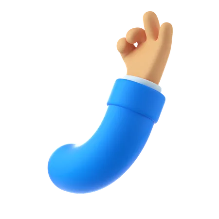 Pointing finger hand  3D Illustration