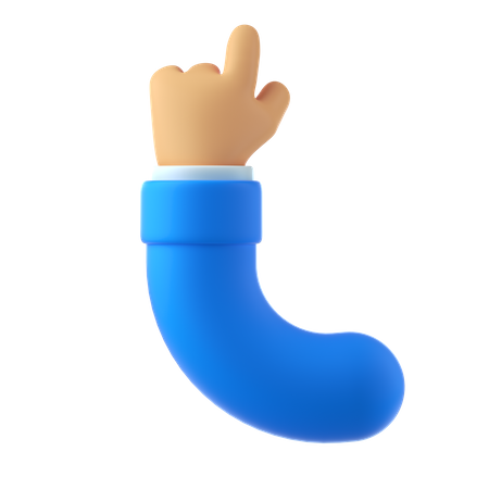 Pointing finger hand  3D Illustration