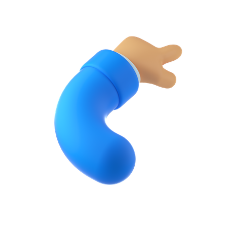 Pointing finger hand  3D Illustration