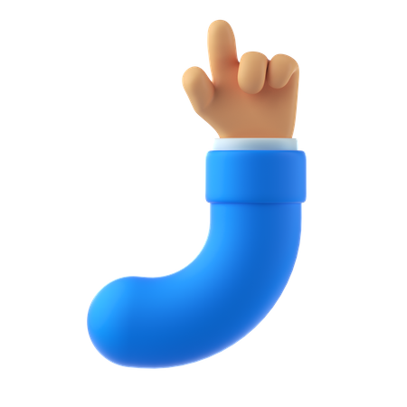 Pointing finger hand  3D Illustration