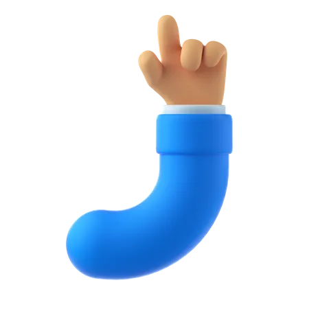 Pointing finger hand  3D Illustration