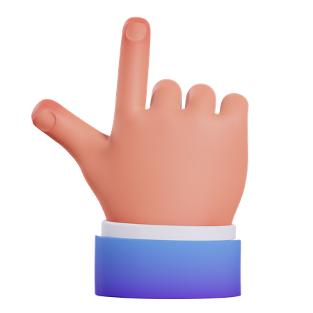 Pointing finger hand 3D Illustration