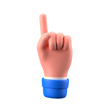 Pointing Finger Hand Gesture  3D Icon