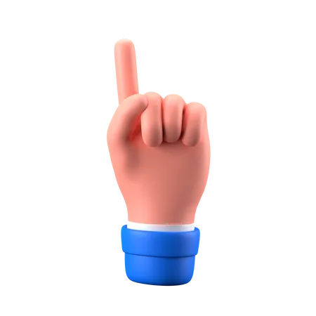 Pointing Finger Hand Gesture  3D Icon