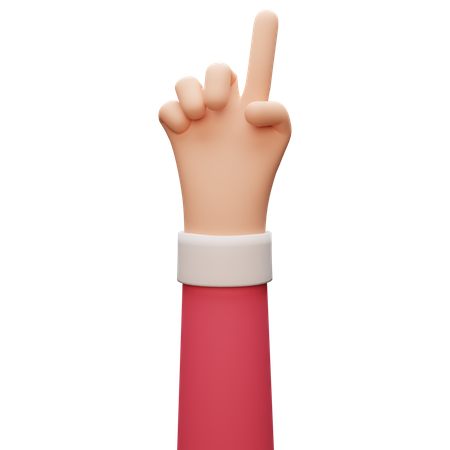 Pointing Finger Hand Gesture 3D Illustration