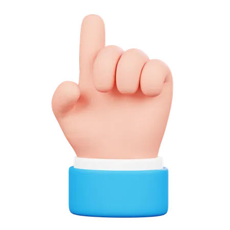 Pointing Finger Up Hand Gesture  3D Icon