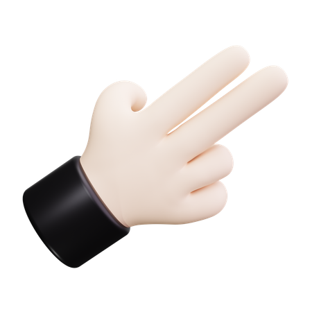 Pointing hand  3D Icon