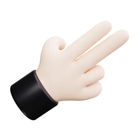 Pointing hand  3D Icon