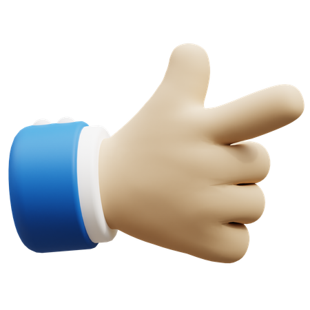 Pointing hand gesture  3D Icon