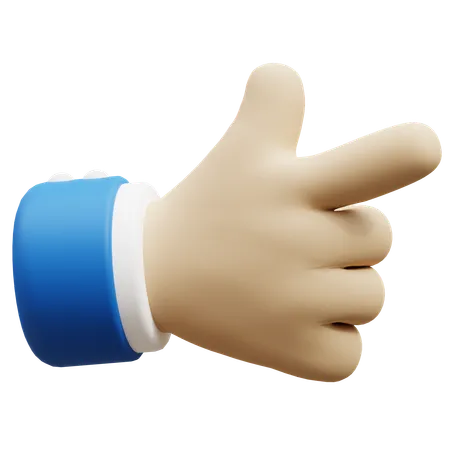 Pointing hand gesture  3D Icon