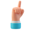 pointing hand 3d logo