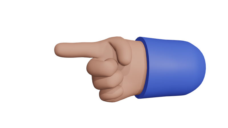 Pointing hand gesture  3D Icon