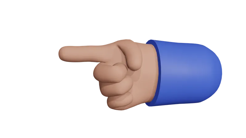 Pointing hand gesture  3D Icon