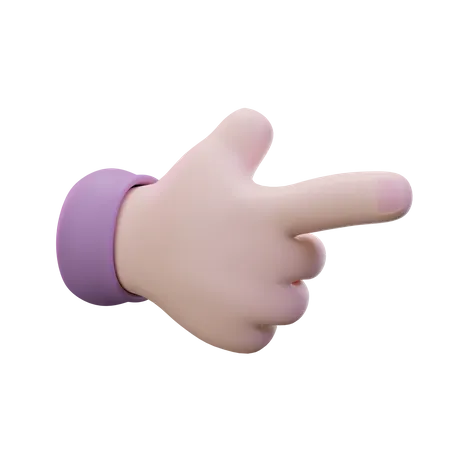 Pointing Hand Gesture  3D Icon