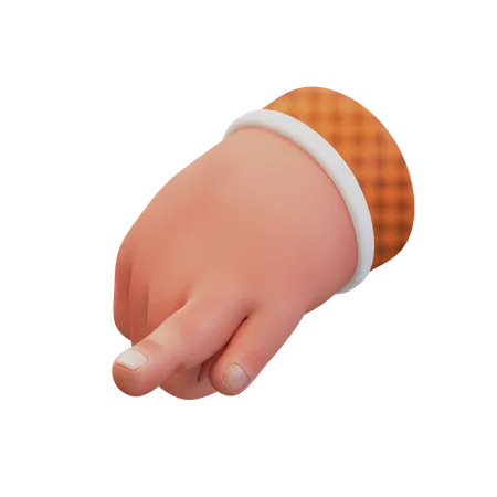 Pointing hand gesture  3D Icon