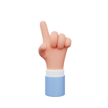 Pointing Hand Gesture  3D Illustration