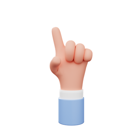 Pointing Hand Gesture 3D Illustration