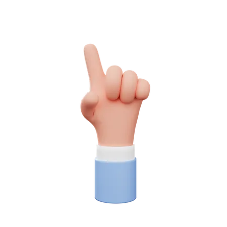 Pointing Hand Gesture  3D Illustration