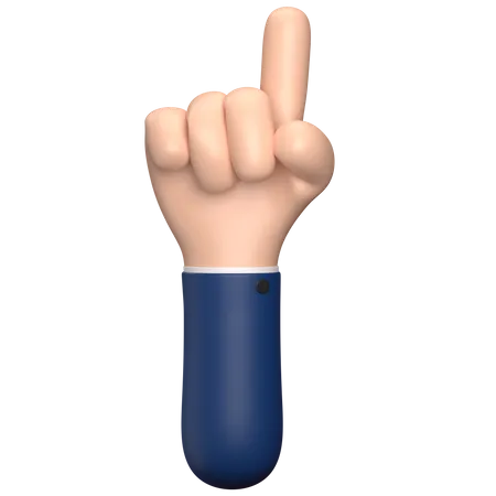 Pointing Hand Gesture 3 D Illustration 3D Illustration