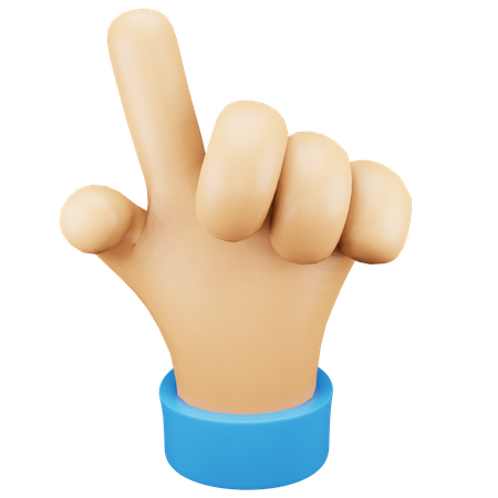 Pointing Hand Gesture 3D Icon
