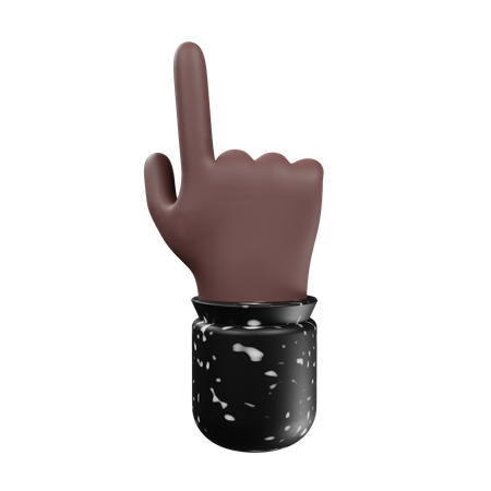 Pointing index finger up  3D Illustration