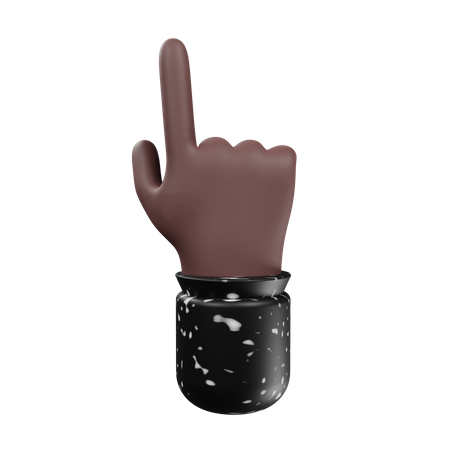 Pointing index finger up 3D Illustration