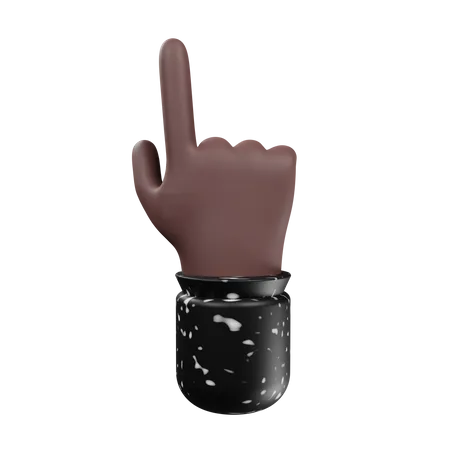 Hands Pointing Index Finger Up 3D Illustration